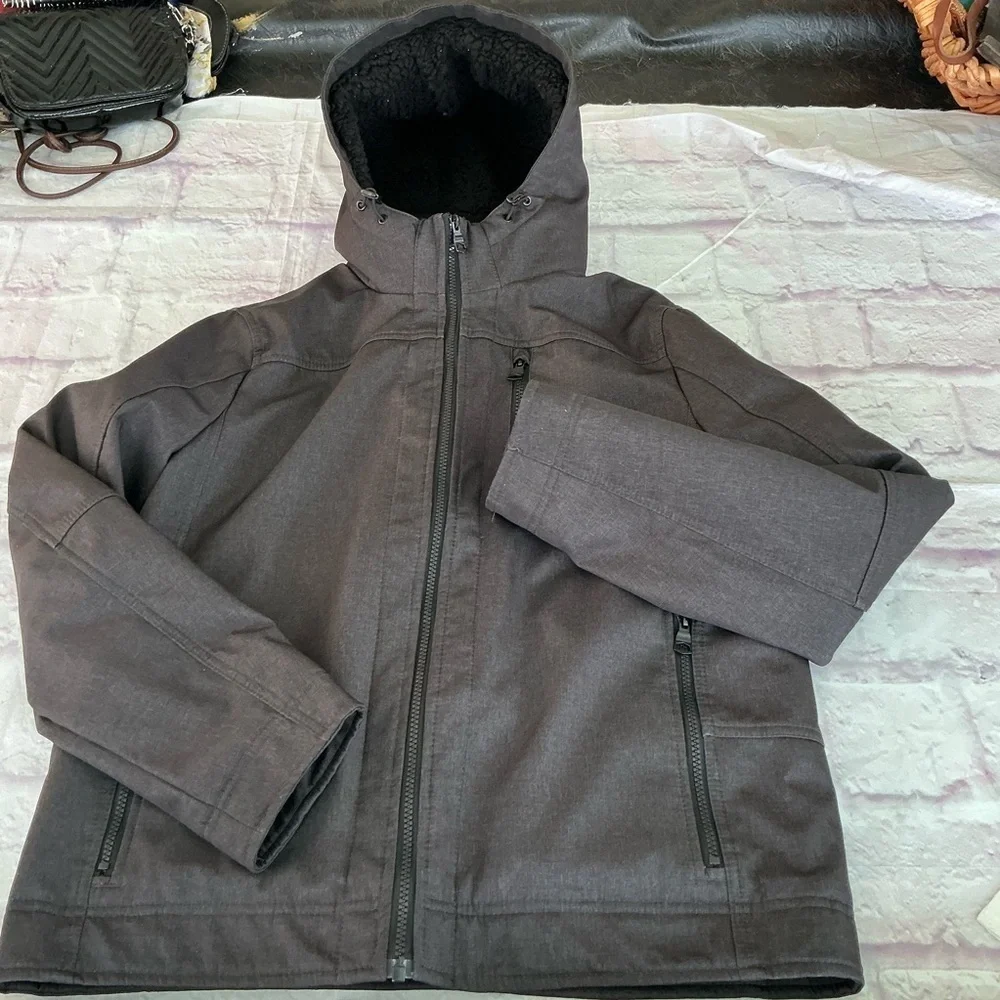 Nautica Men's Winter Snow Double Layered Charcoal Performance Jacket Size Small